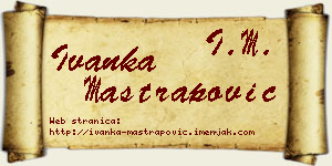 Ivanka Maštrapović vizit kartica